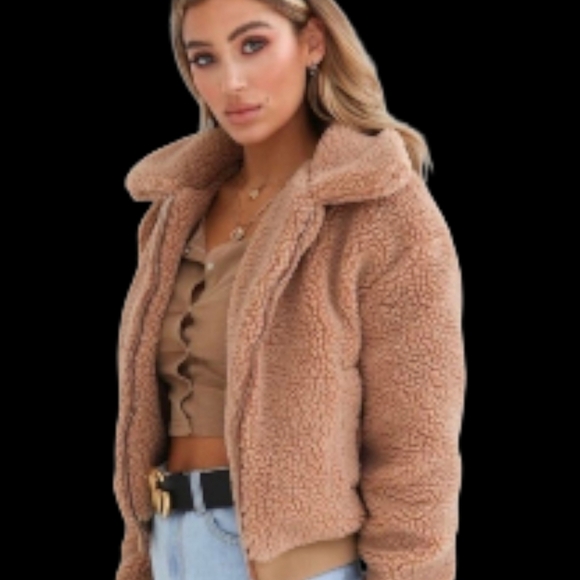 Tiger Mist Tan Sherpa Jacket - Picture 9 of 9